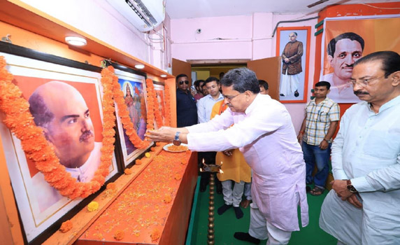 Tripura CM Dr. Manik Saha joins BJP’s training programme in Agartala.
